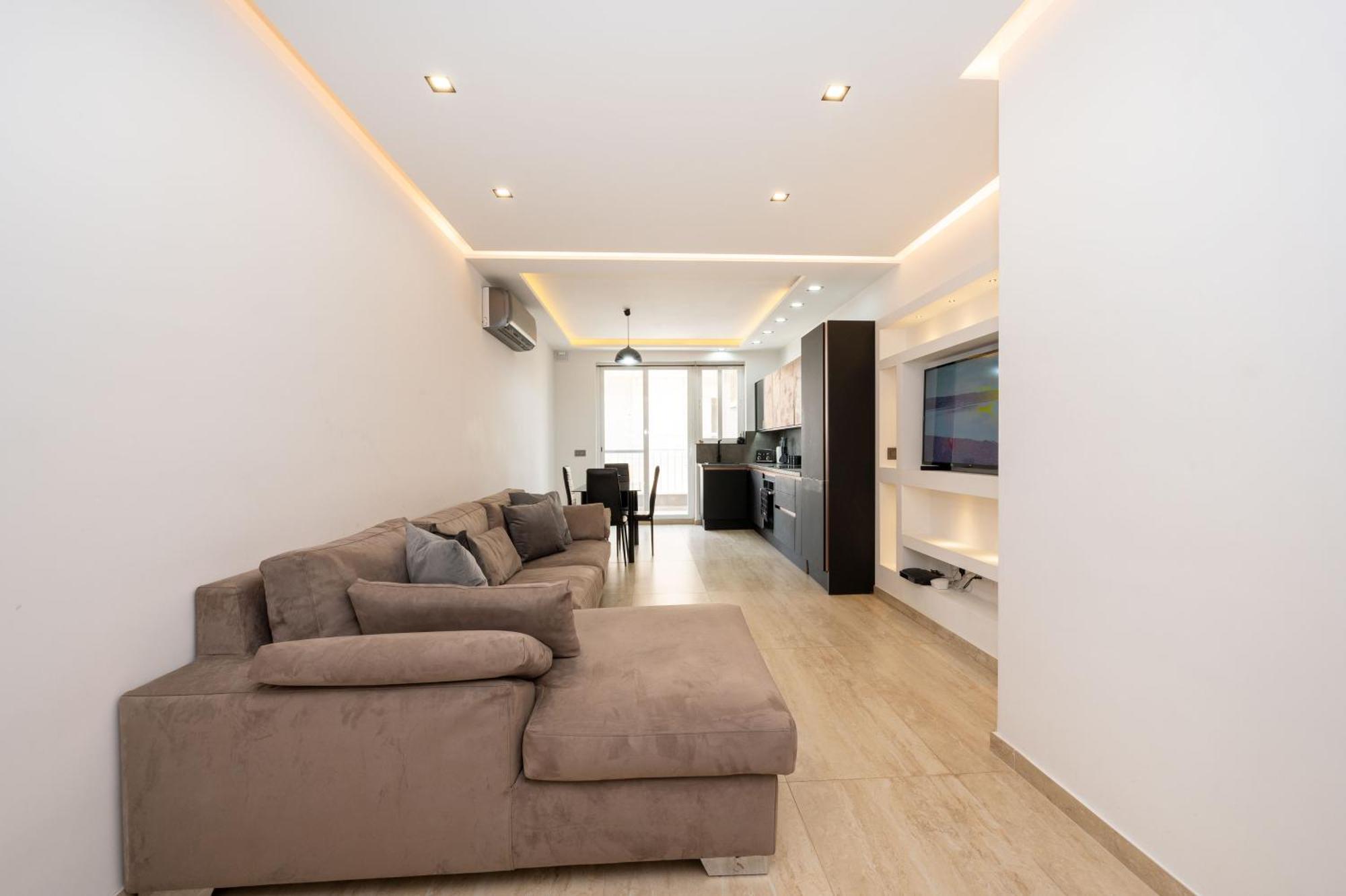 Stylish 2 Bedroomed Apartment Gzira Bagian luar foto